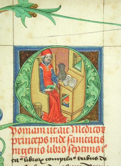 Gotische Buchmalerei, Exponat aus der Universitätsbibliothek Salzburg; Dommuseum zu Salzburg