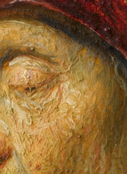 Detail der betenden alten Frau von Rembrandt