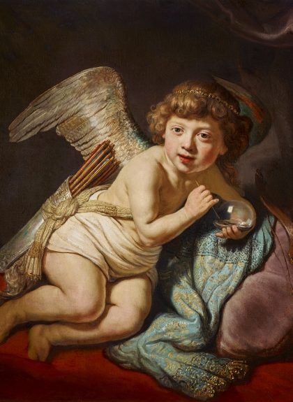 Amor mit Seifenblasen von Rembrandt