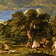 Landschaft mit Nymphen und Satyrn