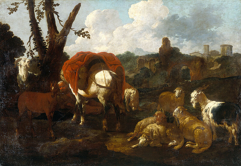 Italian Landscape with Herd and Herdsman