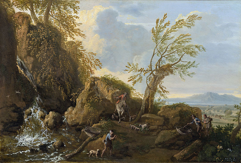 Fishermen at a Mountain Stream