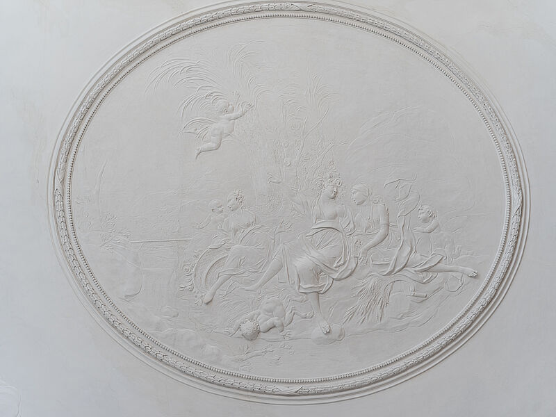 Stucco medallion –Allegories of Fertility and Prosperity