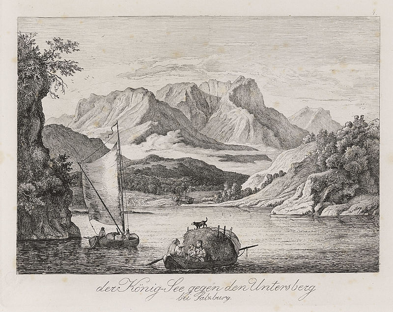 Der König-See gegen den Untersberg bei Salzburg