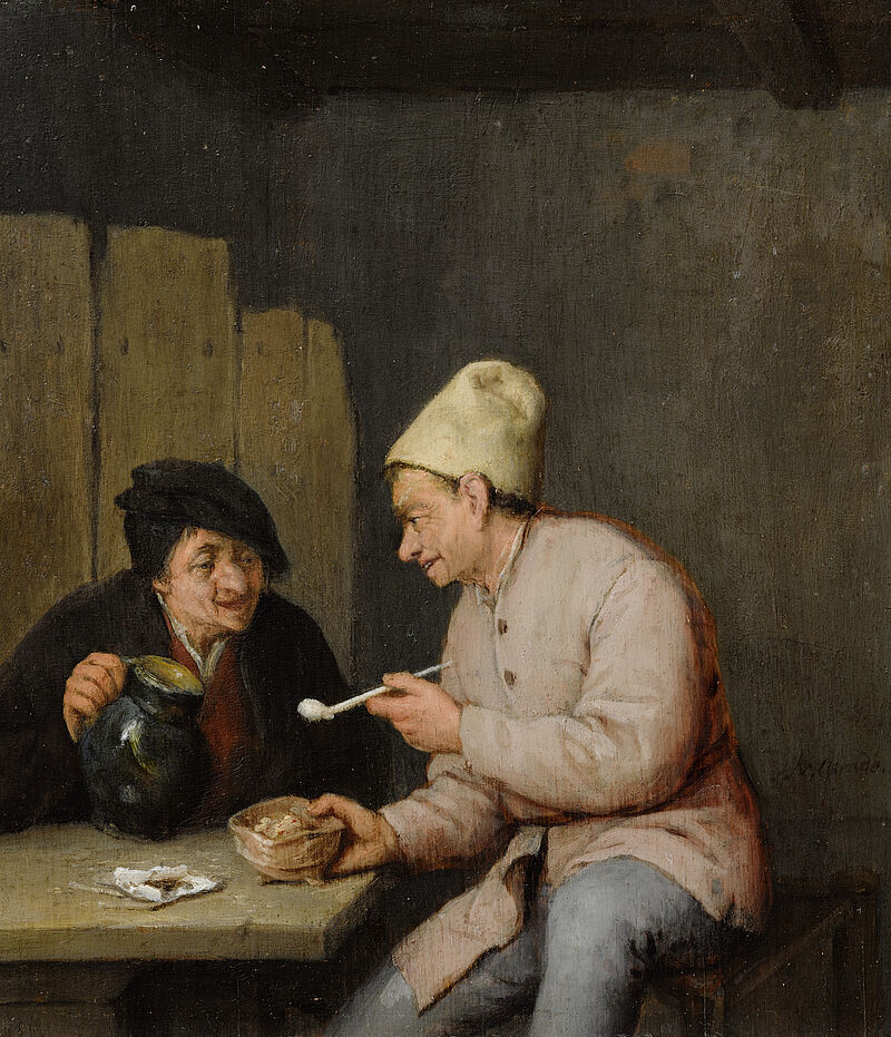 Smoker and Drinker in a Tavern