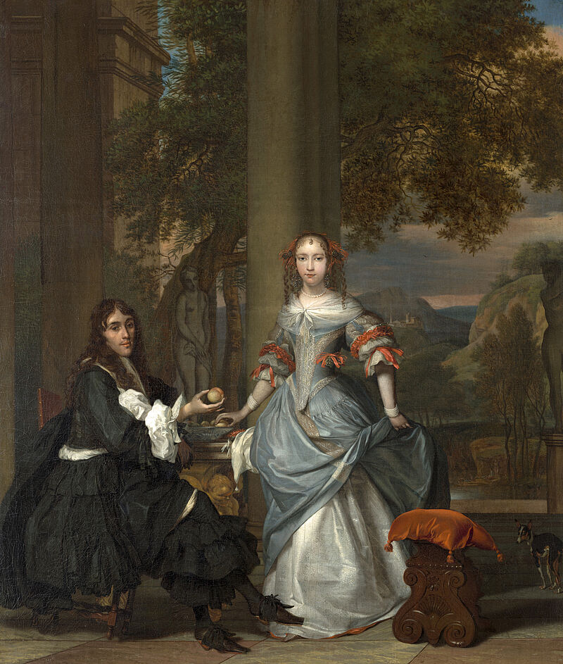 Gentleman and Lady on a Garden Terrace
