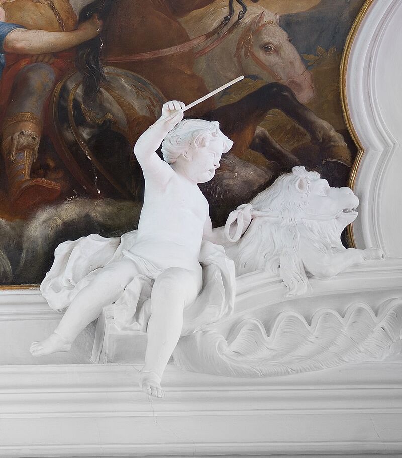 Stuckfigur Trabantenbild III - Allegorie der Selbstbeherrschung