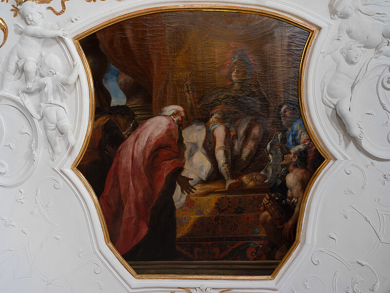 Deckengemälde - Alexander als gerechter Richter