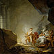 Orpheus fetches Eurydice from the underworld before (Kärntnertortheater – design for a theatre curtain)