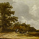 Cottages with Haystack by a Muddy Track