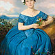Girl in a Blue Silk Dress