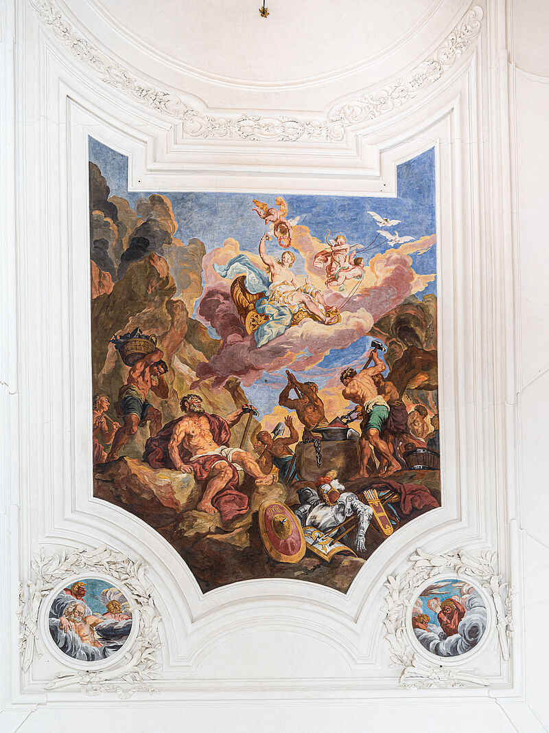 Deckenfresko Trabantenbild II - Schmiede des Vulkan