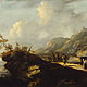 Landschaft mit Wandernden