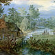 © Residenzgalerie Salzburg, Aufnahme Fotostudio Ulrich Ghezzi, Oberalm Dorflandschaft mit Figuren und Kühen