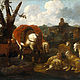 Italienische Landschaft mit Hirt und Herde