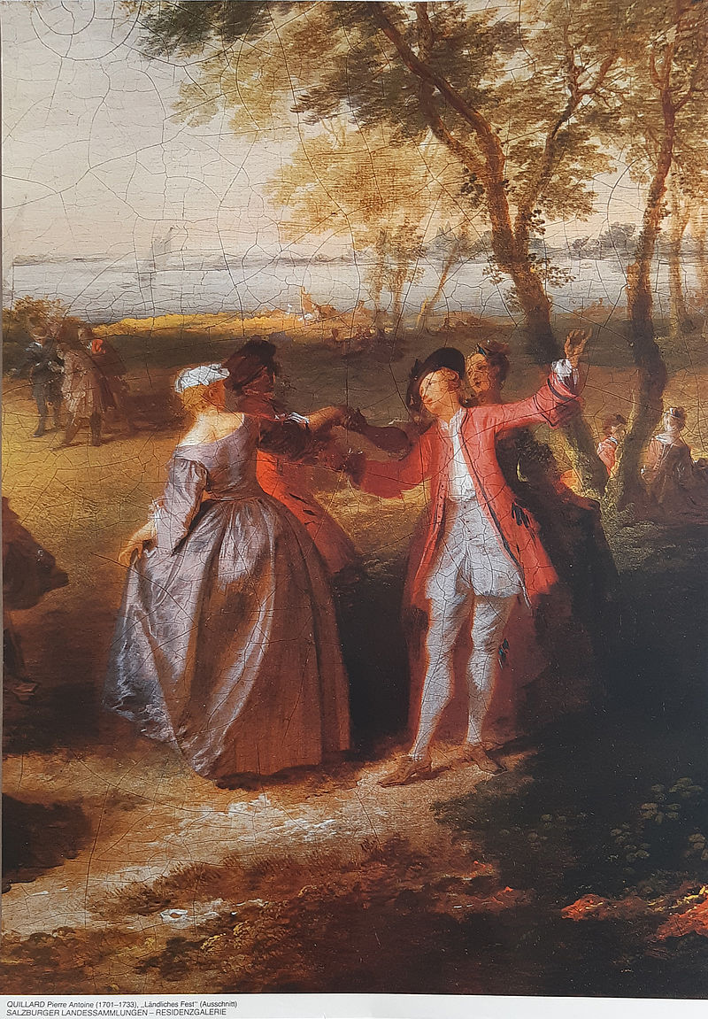 QUILLARD Pierre Antoine (1701-1733), „Ländliches Fest“ (Ausschnitt)  SALZBURGER LANDESSAMMLUNGEN - RESIDENZGALERIE