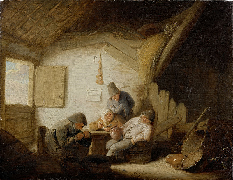 Village Tavern with four Figures