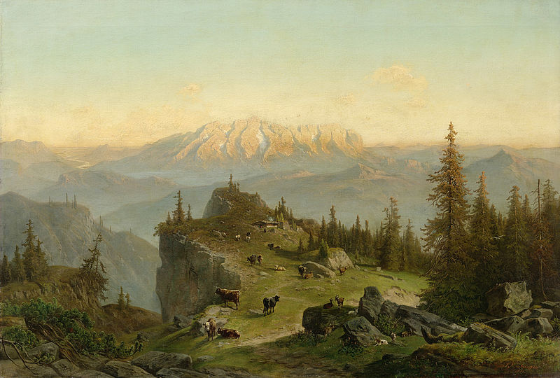 Blick zum Hohen Göll vom Roßfeld aus