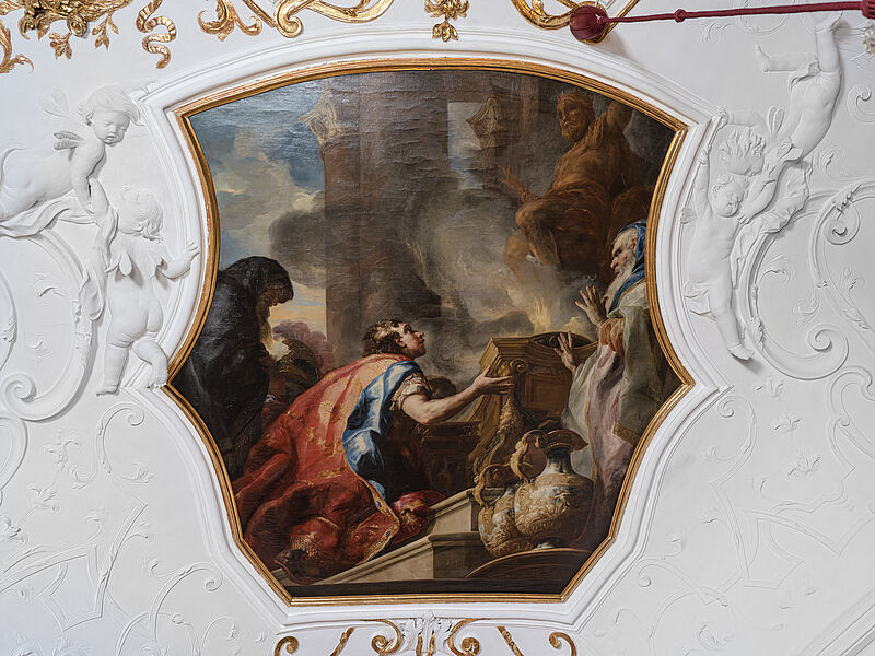 Deckengemälde - Alexander empfängt das Orakel in Siwah