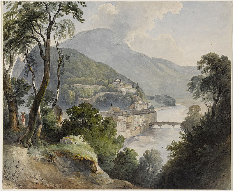 View of Salzburg with the Kapuzinerberg