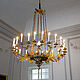 Einzoniger Messing-Luster im Louis XVI Stil