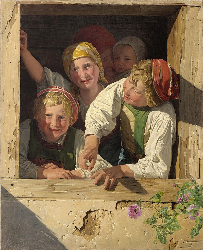 Kinder im Fenster