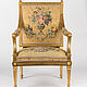 Armsessel im klassischen Louis XVI Stil gold
