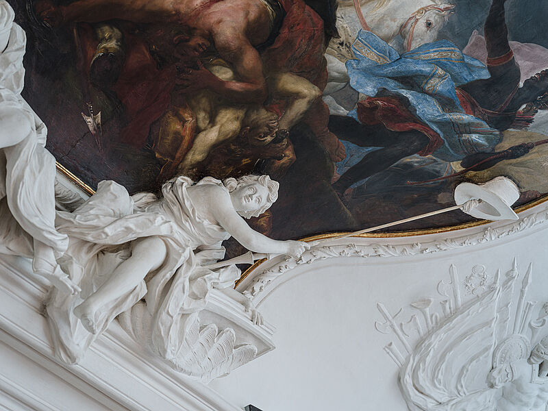 Stuckfigur Trabantenbild IV - Allegorie der Gewalt des Feldherrn