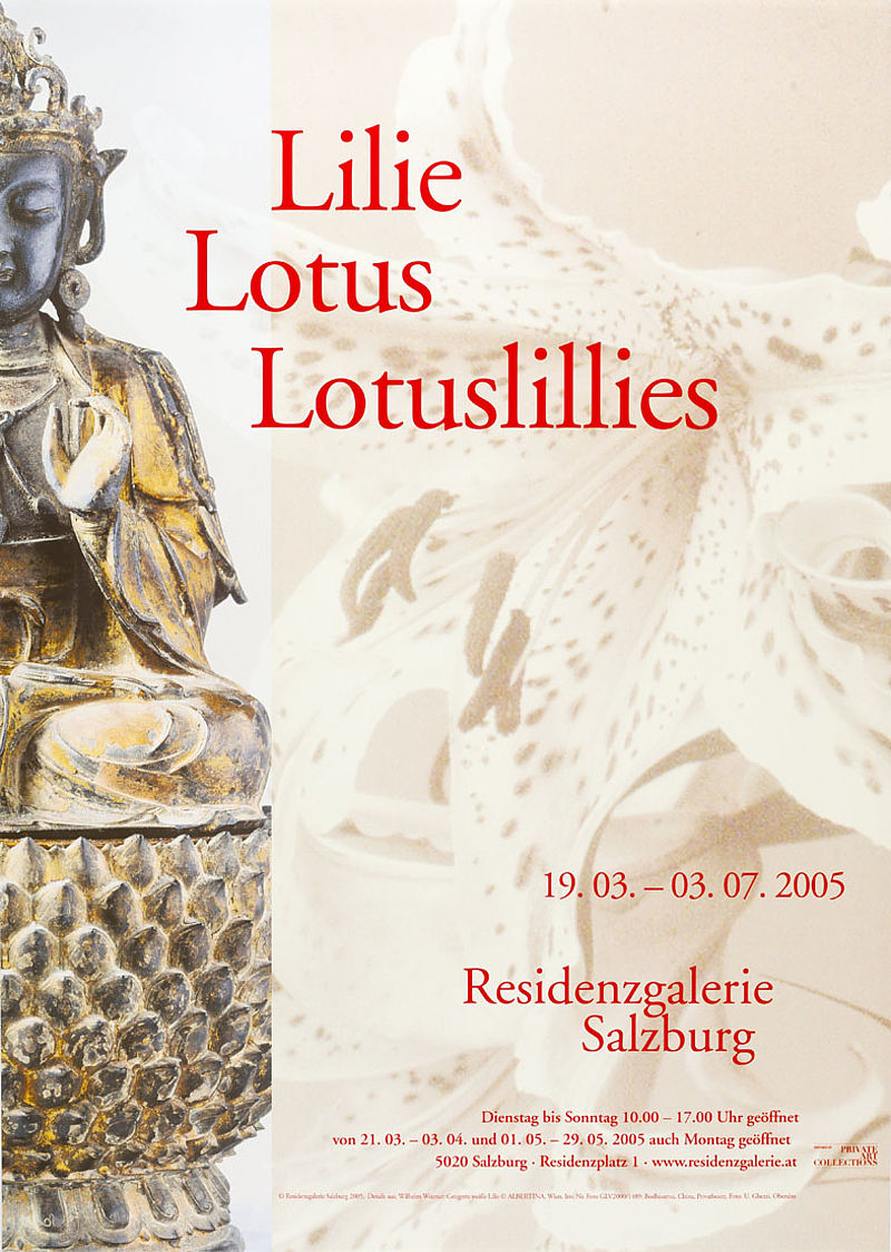 Lilie Lotus Lotuslillies 19.3.-3.7.2015 Residenzgalerie Salzburg - DIN A1