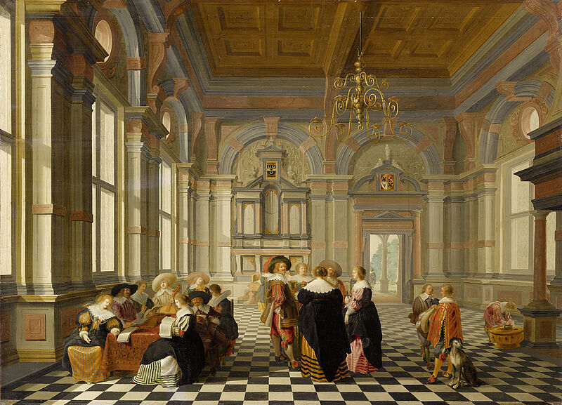 Group Playing Music in a Renaissance Palace