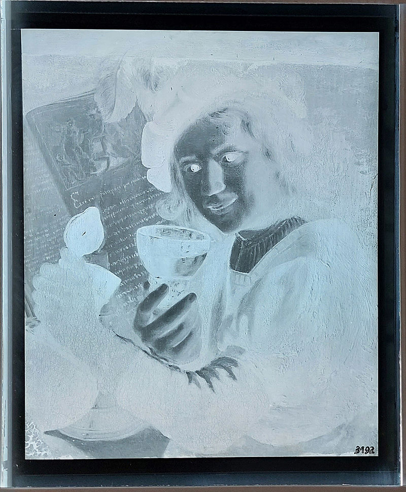 Wolfrum Glas plate 3192 - Gerard van Honthorst, Young Drinker, Inv.-no. 540