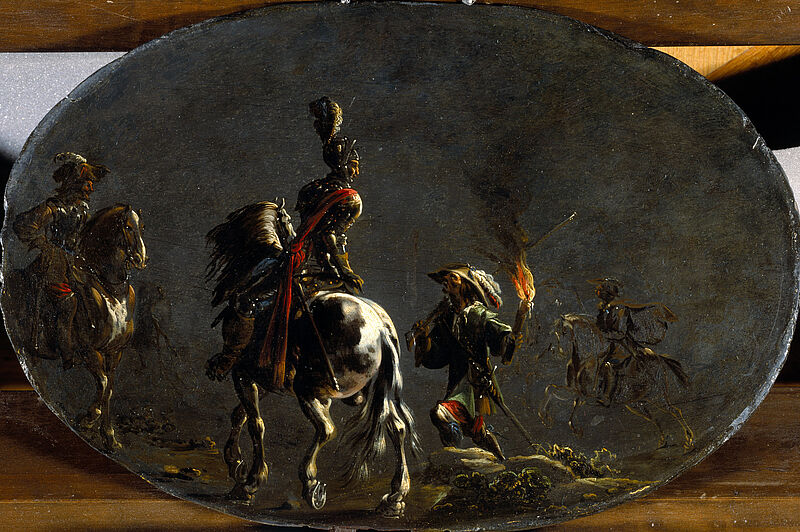 Night Scene with soldiers