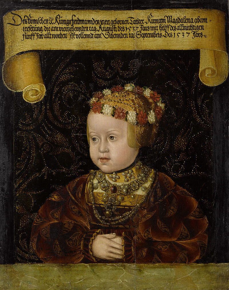Archduchess Magdalena of Austria (1532 Innsbruck-1590 Hall in Tirol), daughter of  Emperor Ferdinand I. (1503 Alcalá de Henares/Spain-1564 Vienna)