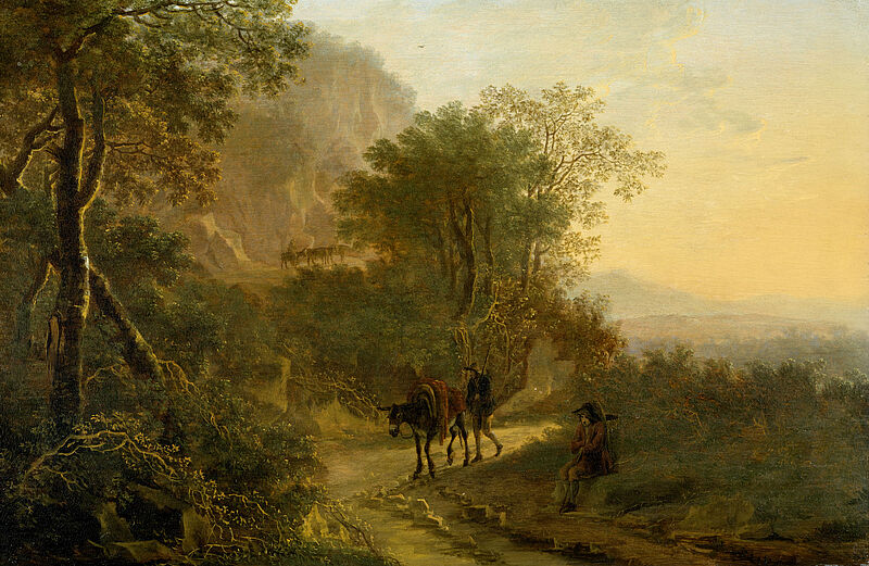 Landschaft mit Eseltreibern