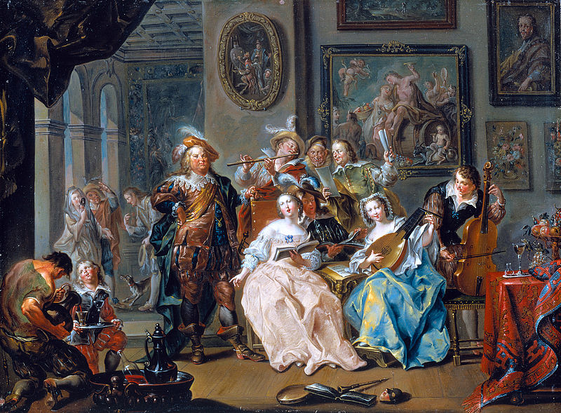 Konzertprobe im Schloss