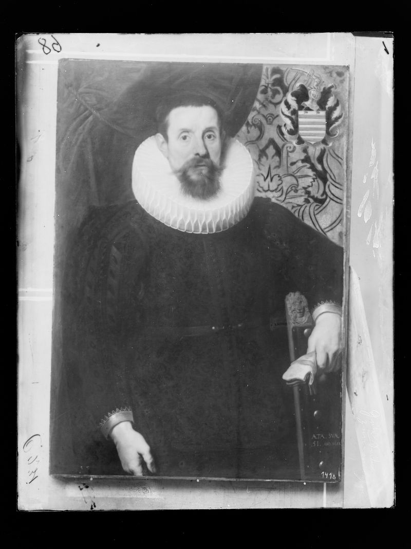 Wolfrum glass plate - Cornelis de Vos, Portrait of am Man, Inv.-no. 309