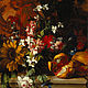 Ein Korb mit Blumen