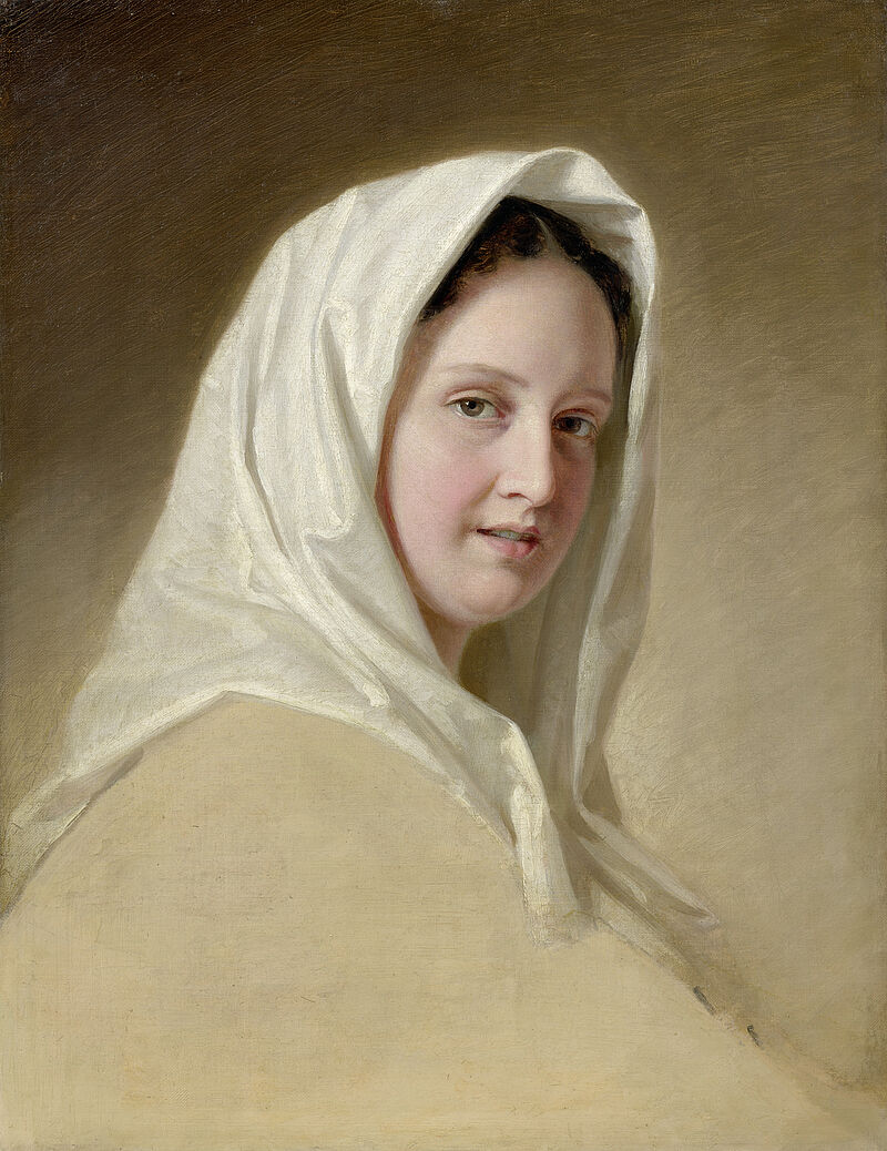 The artist's daughter Marie: Marie von Telzscher/Teltscher, née Einsle (30.7.1839-12.11.1892) 

Residenzgalerie Salzburg (in memoriam Roman Szalay - Donated by Anna Szalay)