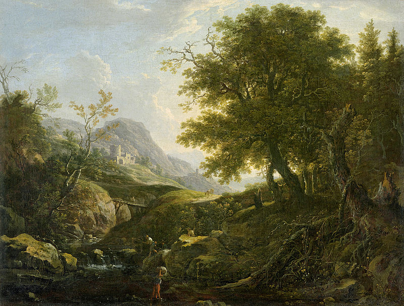 Südliche Landschaft mit Fischern