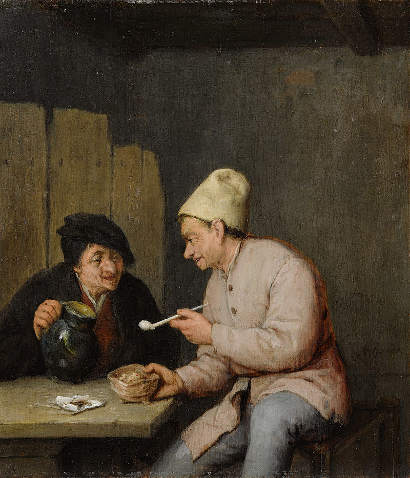 Smoker and Drinker in a Tavern