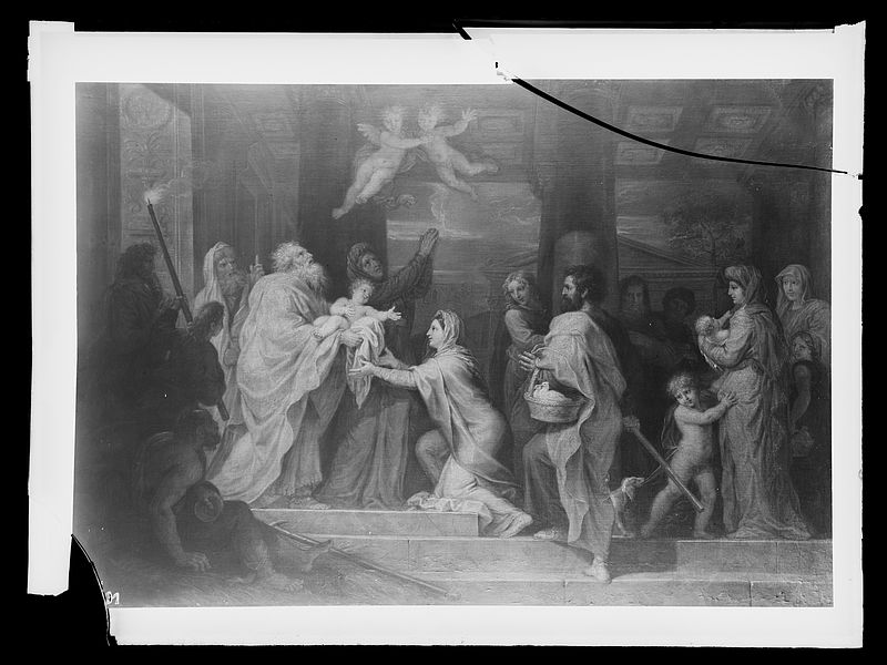 Wolfrum glass plate - Michel Corneille the Younger, Presentation of Christ, Inv.-no. 294