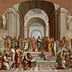 School of Athens, Painting after Raphael (1483 – 1520), Stanza della Segnatura, from 1509, Fresco, Vatican Palace, Rome