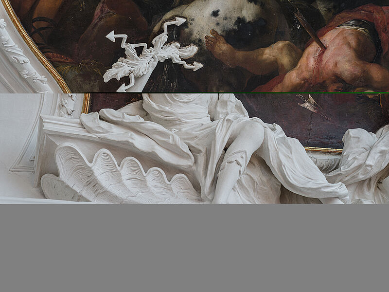 Stuckfigur Trabantenbild IV - Allegorie der göttlichen Gewalt