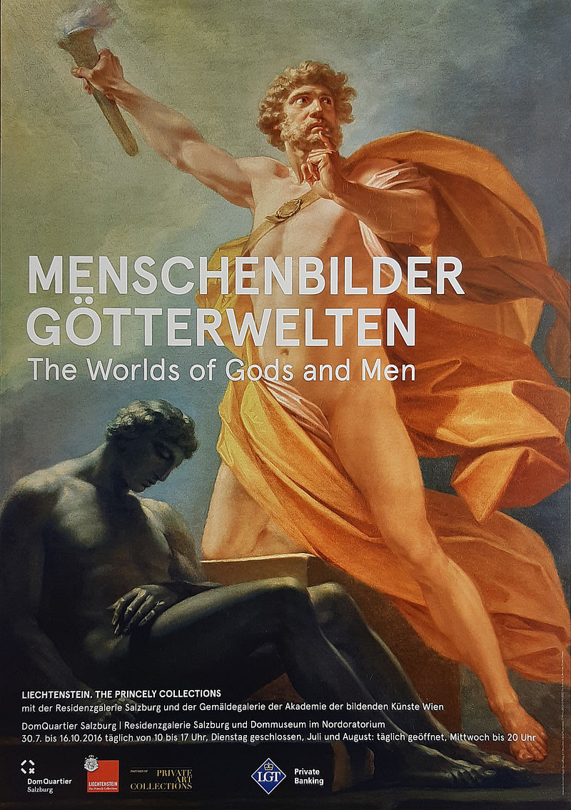MENSCHENBILDER GÖTTERWELTEN LIECHTENSTEIN. The Princely Collections mit Residenzgalerie Salzburg und der Akademie der bildenden Künste Wien 30.7.-16.10.2016 - Füger - DIN A3