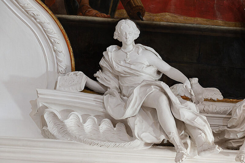 Stucco figure (side painting II) – Allegory of Wisdom and Power