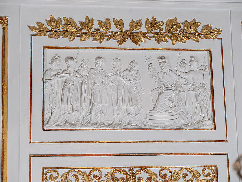 Stuckrelief - Scipio und Hannibal?