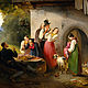 Tyrolean Pedlar in front of a Salzburg Farmhouse