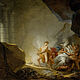 Orpheus fetches Eurydice from the underworld (Kärntnertortheater – design for a theatre curtain)
