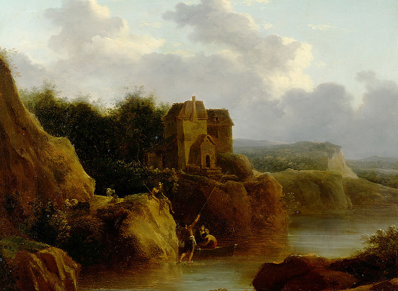 Riverlandscape with Fishermen