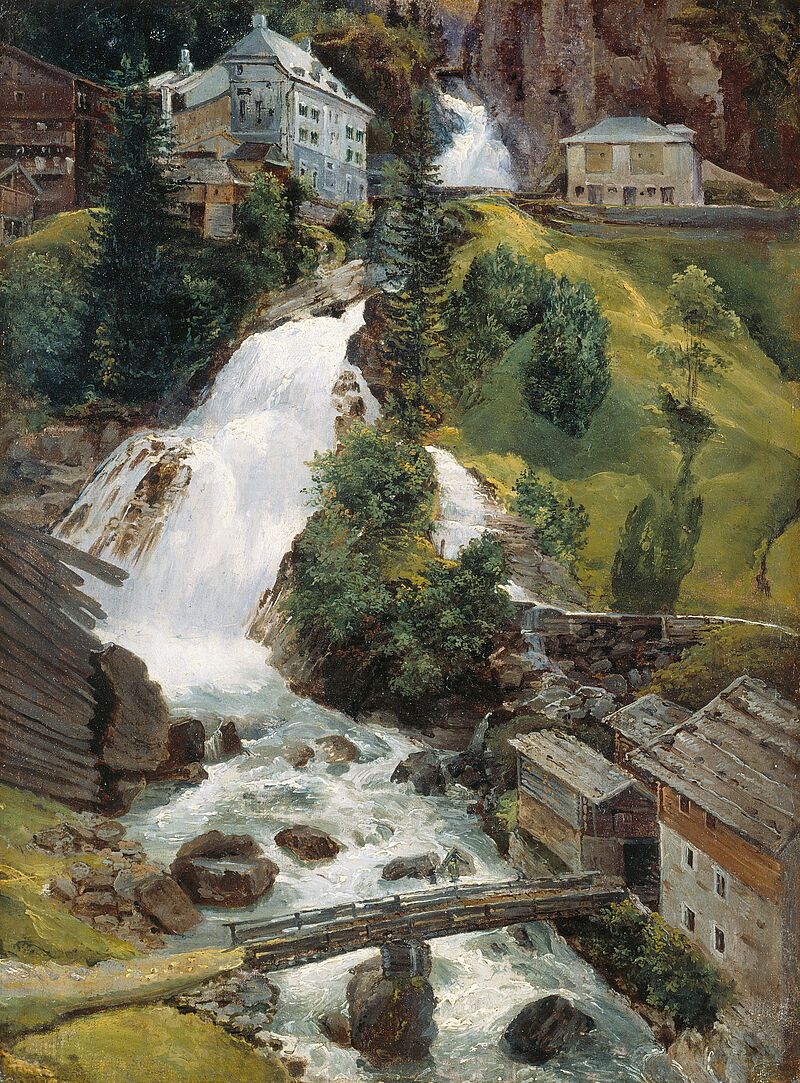 Badgastein mit Wasserfall